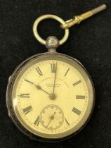 J Graves Sheffield silver cased pocket watch with