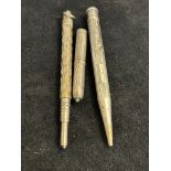 3 Silver pencils