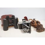 Epsilon vintage camera case & accessories together