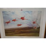 Robert Taylor signed print titled The Red Arrows 1