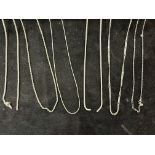 6x Silver necklaces (2x Necklaces a/f)