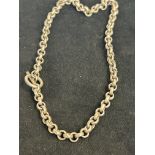 Silver belcher T-Bar neck chain