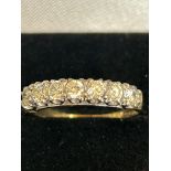 9ct Gold ring set with cz stones Size Q 2.4g