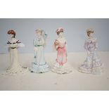 4x Coalport golden age figurines