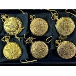 Collection of 6 commemorative collectable pocket w