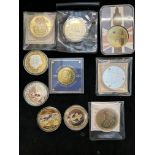 10 Commemorative collectable coins