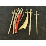 8 miniature swords