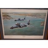 Robert Taylor signed print titled C Harrier signed