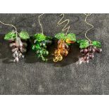 Decorative glass grapes, possibly Murano