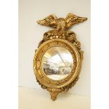 Small gilt framed wooden mirror