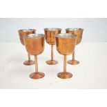 Collection of 5 Berczi Austrian goblets