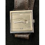 Vintage Seiko wristwatch square dial silvered face date app