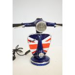 Blue Vespa table light - union Jack