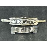 2x Vintage car badges