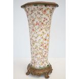 Very large ceramic & brass vase Height 54 cm