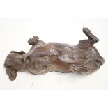 Dorris Linder bronzed resin model of a daschund re