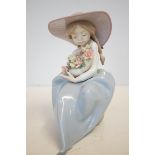 Lladro 5862 girl with fragrant bouquet with origin