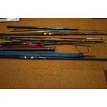 Collection of fly fishing rods & others to include