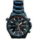 Hugo Boss wristwatch with ceramic strap 10 bar water resistant, date app at 9 o clock - currently ti