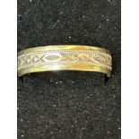 9ct gold & silver band