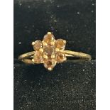 9ct Gold ring set with 7 sapphires Size M 1.7G