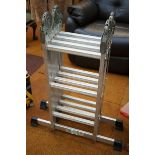 Set of folding aluminium ladders