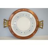Arts & crafts copper & ceramic plaque Total length