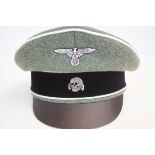 German officers wool peak cap with 2 badges (Fabir