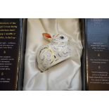 Royal crown derby rabbit with gold stopper - colle