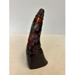 Oriental carved buddha signed