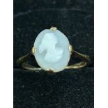 9ct Gold cameo ring Size P