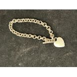 Silver T-bar bracelet