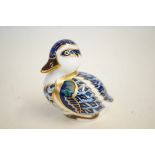 Royal crown derby duckling with gold stopper & ori