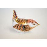 Royal crown derby Wren with gold stopper & origina