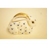 Royal crown derby baby rabbit with gold stopper &