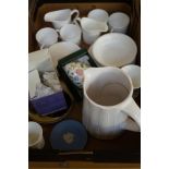 Wedgwood part tea set, Minton ceramic egg & others