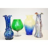 4x Pieces of art glass