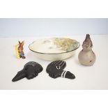 Goebels rabbit figure, Royal Doulton series ware b