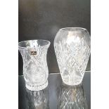 Royal Doulton crystal vase & 1 other
