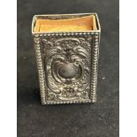 Silver match box holder