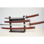 2 Display samurai swords & scabbards