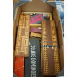 Collection of dominoes & other vintage games