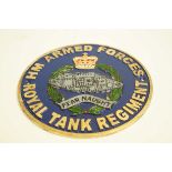 Cast iron sign Royal tank regiment