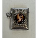 Silver erotic vesta case, marked 925