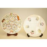 Royal Worcester plate exotic butterflies & a cake