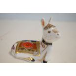 Royal crown derby donkey foal with gold stopper