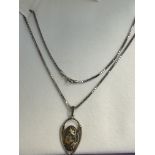 Silver & gold necklace & pendant