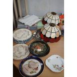 Collection of cabinet plates with coa's & 2 Tiffan