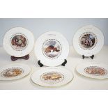 6 Coalport christmas cabinet plates 1977, 1978, 19