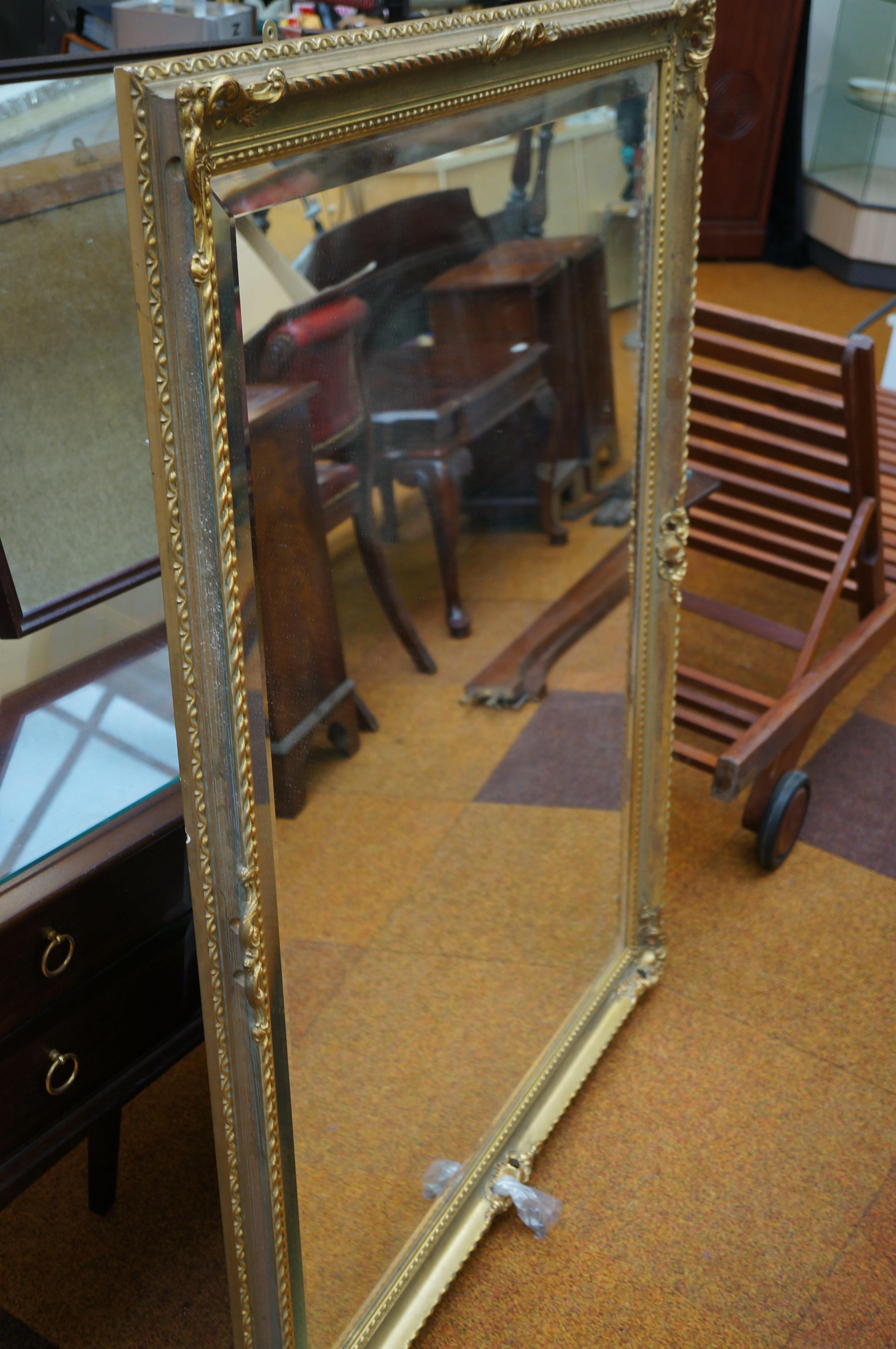 Large gilt frame mirror 137 x 106 cm